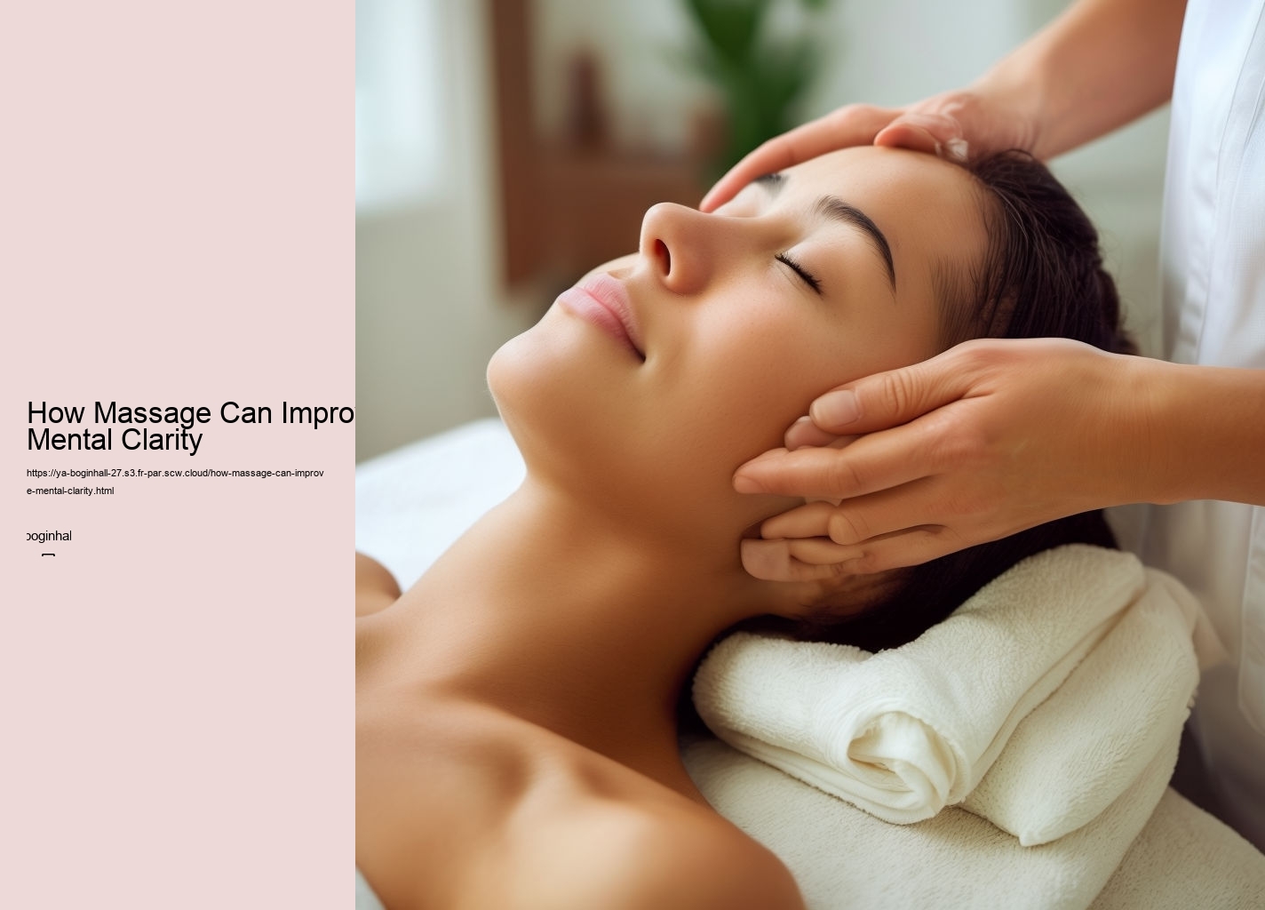 How Massage Can Improve Mental Clarity